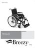 Manual Wheelchair. User Manual. Breezy 300 P19132