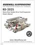 RD-202S.  Heavy-Duty Tandem Drive Truck Suspension Owner s Manual