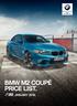 Sheer Driving Pleasure BMW M2 COUPÉ PRICE LIST. JANUARY 2018.