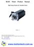 BLDC Motor Product Manual. High Torque Density DC Brushless Motor ISSUE:A