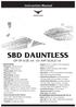 SBD DAUNTLESS GP/EP SIZE ARF SCALE 1:8. Instruction Manual