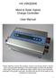 HX-VWG2008. Wind & Solar Hybrid Charge Controller. User Manual