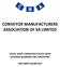 CONVEYOR MANUFACTURERS ASSOCIATION OF SA LIMITED STATIC SHAFT CONVEYOR PULLEYS WITH INTERNAL BEARINGS FOR CONVEYORS