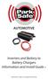 AUTOMOTIVE. Inverters and Battery to Battery Chargers Information and Install Guide V1. Specifications Subject To Change Without Notice