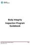 Body Integrity Inspection Program Guidebook
