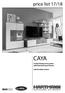price list 17/18 CAYA Living/ Dining room system solid oak heartwood Umato with brushed surface
