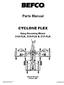BEFCO. Parts Manual CYCLONE FLEX. Gang Grooming Mower 312-FLX, 315-FLX & 317-FLX. Manual B October 2008
