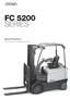 FC 5200 SERIES. Specifications Four Wheel Counterbalance Truck