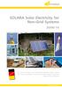 SOLARA Solar Electricity for Non-Grid Systems