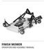 FINISH MOWER OPERATION AND ASSEMBLY MANUAL