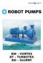 ROBOT PUMPS BW - VORTEX BT - TURBOTEX BD - SLURRY