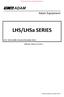 LHS/LHSa SERIES. Adam Equipment. (P.N , Revision B November 2012) Software version L1.1/LA1.1