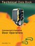 Technical Data Book. Door Operators. Commercial & Industrial. Edition V0