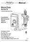 Manual. MicroTron. Series B. Installation Maintenance Repair. Manual. Chemical Metering Pump