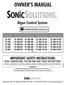 Algae Control System. SEE INSTRUCTIONAL VIDEOS: sonicsolutionsllc.com