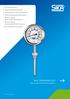Dial thermometers. Gas filled system and Bi-metal. dial thermometers