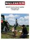 WX370 Tractor Mount Splitter Parts Manual S/N & After