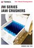 Terex Minerals Processing Systems JW SERIES JAW CRUSHERS