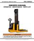 OWNER S MANUAL PDS SERIES SELF-PROPELLED, STRADDLE LIFT TRUCK