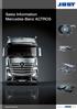 Sales Information Mercedes-Benz ACTROS