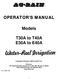 OPERATOR S MANUAL. Models. T30A to T40A E30A to E40A