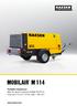 MOBILAIR M 114. Portable Compressor With the world-renowned SIGMA PROFILE Flow rate 7.5 to 9.7 m³/min ( cfm)