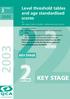 KEY STAGE. Level threshold tables and age standardised scores for key stage 2 tests in English, mathematics and science KEY STAGE KEY STAGE KEY STAGE