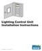 Lighting Control Unit Installation Instructions