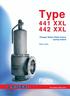 Type 441 XXL 442 XXL. Facts. Flanged Safety Relief Valves spring loaded. The-Safety-Valve.com. Metric Units LWN E
