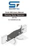 Porte 300 Users Manual Swing Gate Opener 24V DC for residential use only