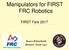 Manipulators for FIRST FRC Robotics