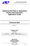 California PUC Rule 21 Generating. Facility Interconnection Application Guide. Technical Note
