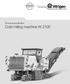 Technical specification. Cold milling machine W 2100