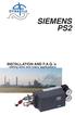 SIEMENS PS2. INSTALLATION AND F.A.Q. s. sliding stem and rotary applications