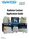 Radiator Coolant Application Guide