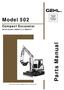 Parts Manual. Model 502. Compact Excavator. Serial Number AB00473 to AB Form No Revision C July 2007