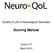 Quality of Life in Neurological Disorders. Scoring Manual