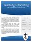 Teaching Unicycling. A Physical Education Classroom Guide. Contents