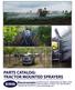 PARTS CATALOG: TRACTOR MOUNTED SPRAYERS. Electrostatic. Spraying Systems