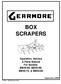 BOX SCRAPERS. Operation, Service & Parts Manual For Models: BB30-60, BB30-66, BB30-72, & BB FORM: BB30Scraper.QXD