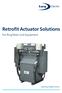 Retrofit Actuator Solutions. For Ring Main Unit Equipment