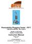 Permeability Plugging Tester - P.P.T. 2,000 PSI (13,800 kpa) F (260 C) Part No (115V) Part No (230V) Instruction Manual