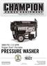 PRESSURE WASHER PSI / 2.5 GPM Trigger Start Portable OWNER S MANUAL & OPERATING INSTRUCTIONS MODEL NUMBER