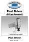 Post Driver Attachment