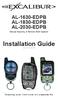 AL-1630-EDPB AL-1830-EDPB AL-2030-EDPB. Deluxe Security & Remote Start System. Installation Guide. July 12, 2010