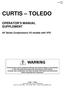 CURTIS TOLEDO. AF Series Compressors VS models with VFD WARNING
