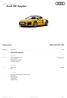 Audi R8 Spyder. Audi R8 Spyder. Audi Configurator. Engine. Exterior. Interior. Product no. Description Price