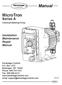 Manual. MicroTron. Series A. Installation Maintenance Repair Manual. Chemical Metering Pump