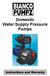 Domestic Water Supply Pressure Pumps