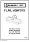 FLAIL MOWERS. Operation, Service, & Parts Manual For SLE-120, SLE-160, & SLE-190 Models. May Form: SLEMower.indd